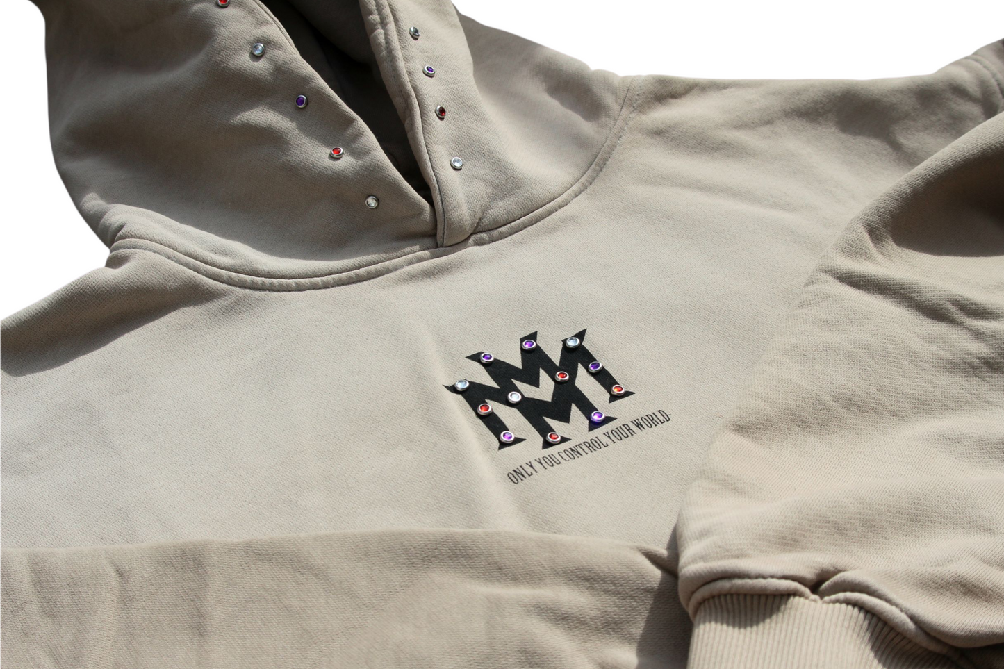MM Sunfade Mocha Rhinestone Hoodie