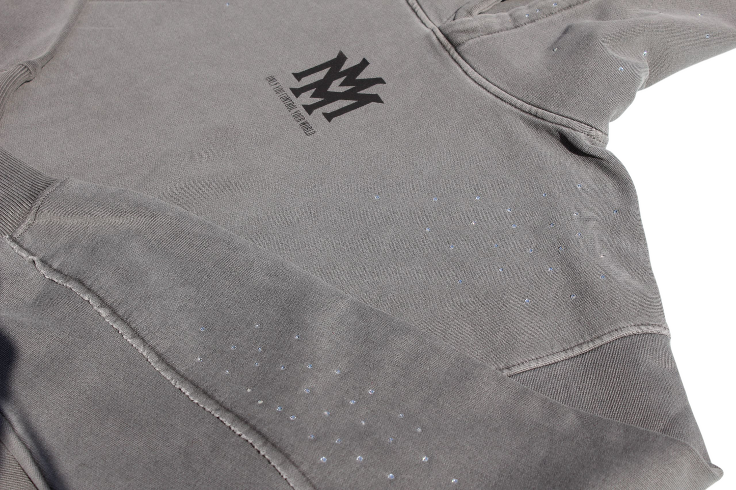MM Snowfall Swarvoski Distressed Hoodie
