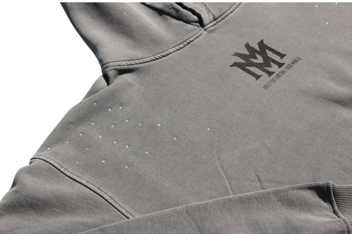 MM Snowfall Swarvoski Distressed Hoodie