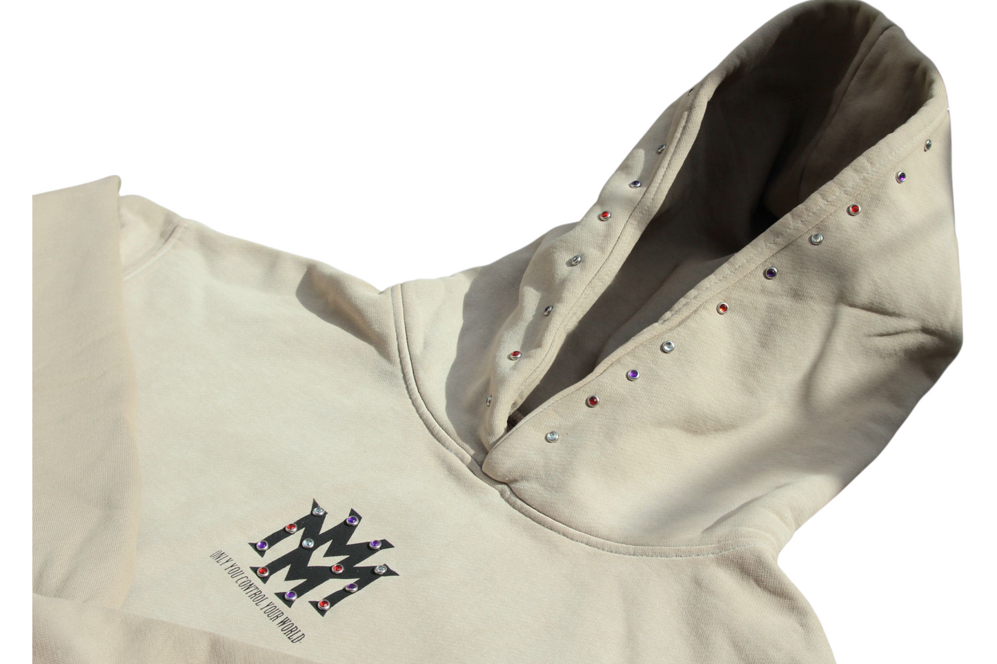 MM Sunfade Mocha Rhinestone Hoodie