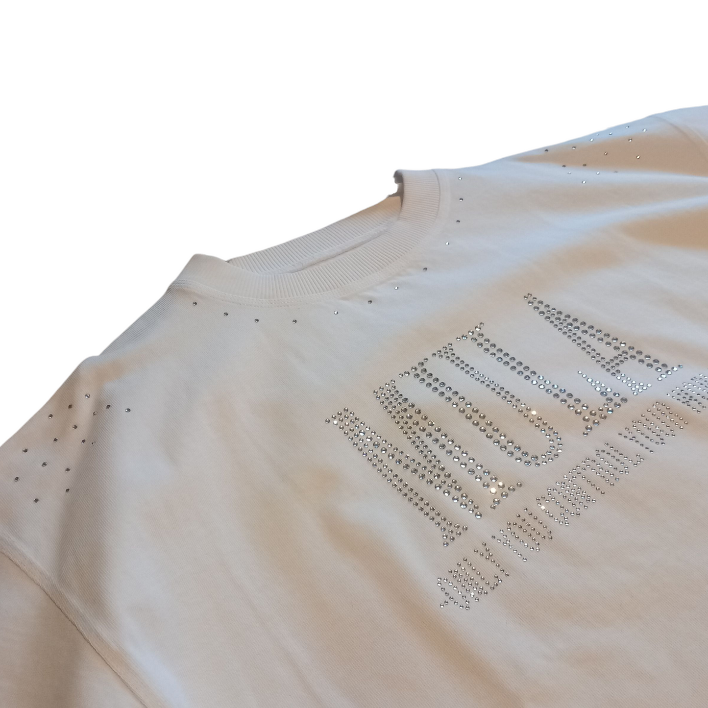 Triple White Swarvoski MM Snowfall Heavyweight Jersey