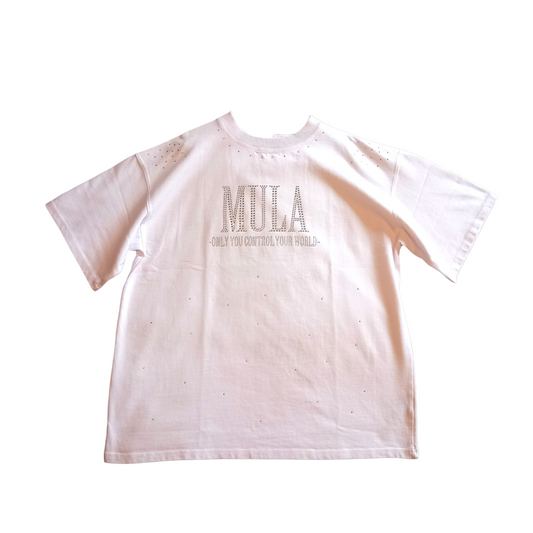 Triple White Swarvoski MM Snowfall Heavyweight Jersey